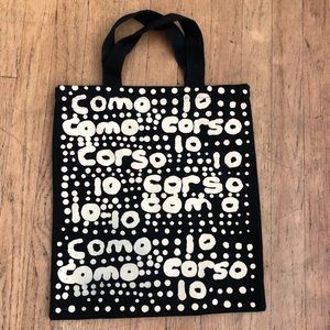 10 Corso Como black canvas tote